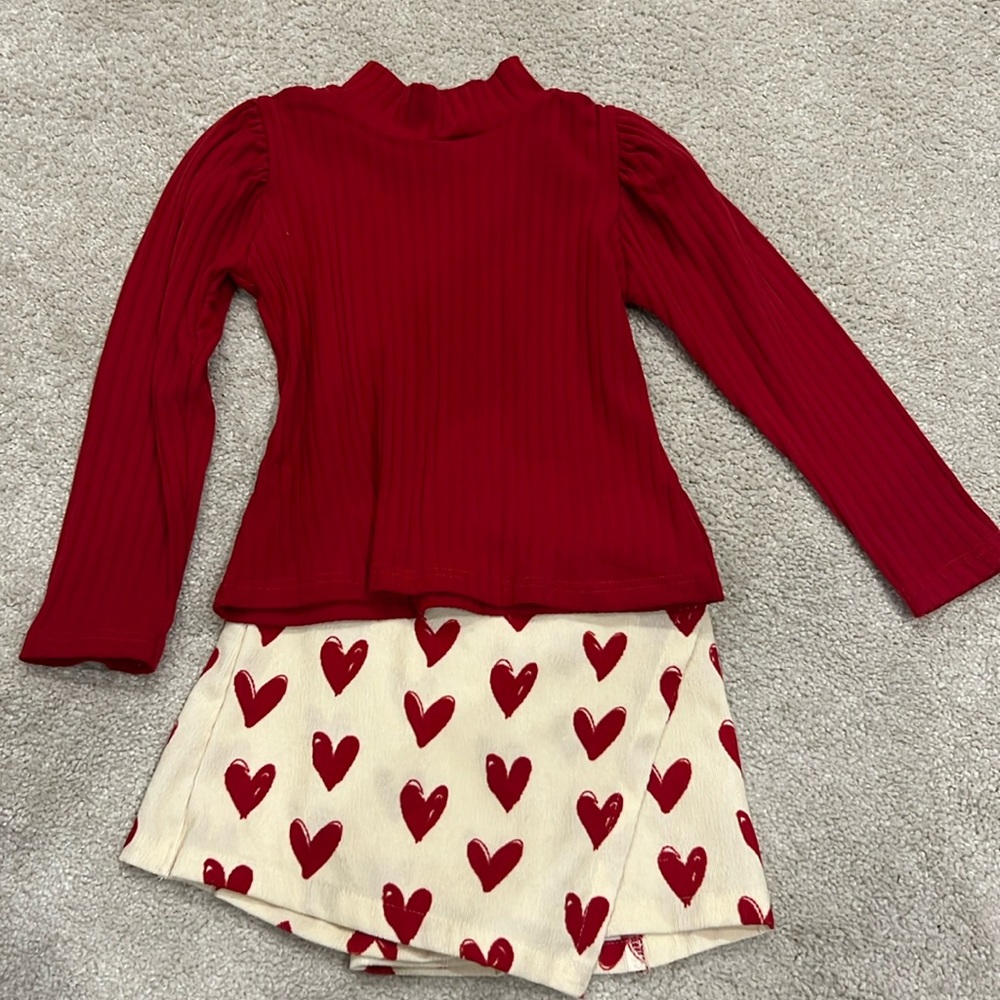 Little girls Valentine’s Day outfit